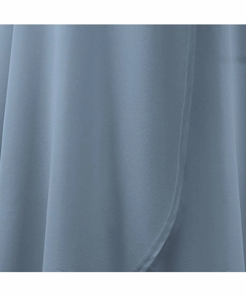 Hot Sale 🎁 UDEAR Gray-Blue Faux-Wrap 👗 Skirt - 👩 Women 😀 - Image 3