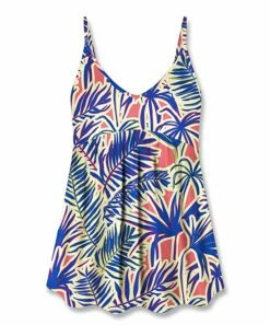 Hot Sale ⭐ UDEAR Purple & Light Yellow Leaves V-Neck Empire-Waist Sleeveless Top - Plus 😉