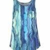 Hot Sale 🔥 UDEAR Blue & Green Tie-Dye Pocket Tank - 👩 Women 🧨