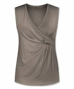 Best reviews of ๐ UDEAR Light Coffee Side-Gathered Sleeveless Top - ๐ฉ Women ๐งจ