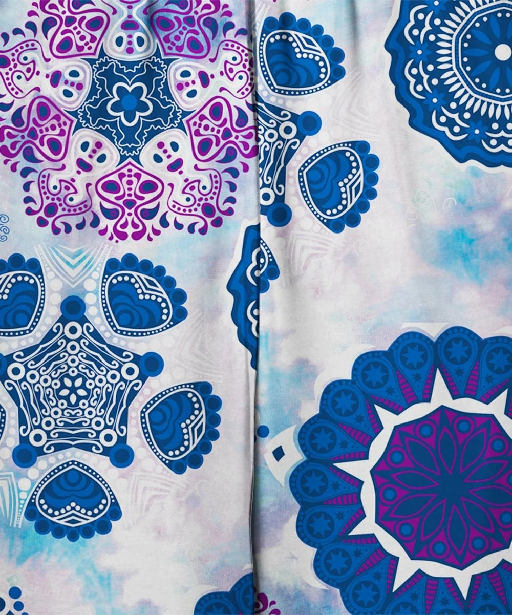 Budget โ UDEAR Blue & Lilac Abstract Surplice Sleeveless Romper - Plus โ - Image 3