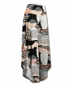 Wholesale ✨ UDEAR Black & Orange-Pink Abstract Side-Slit Palazzo Pants - Plus ⌛