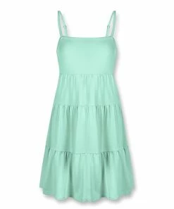 Best Pirce 😍 UDEAR Aqua Green Tiered Sleeveless 👗 Dress - Plus 🎉