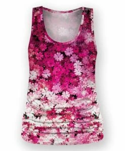 Outlet 👏 UDEAR Rose-Red & Light Pink Floral Scoop Neck Ruched Tank - 👩 Women 🧨