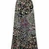 Best Pirce 🔥 UDEAR Black & Yellow Floral Maxi 👗 Skirt - 👩 Women & Plus 😉