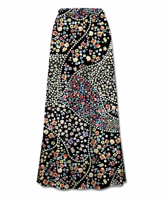 Best Pirce ๐ฅ UDEAR Black & Yellow Floral Maxi ๐ Skirt - ๐ฉ Women & Plus ๐