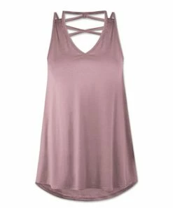 Top 10 🤩 UDEAR Light Pink Lace-Up Back V-Neck Tank 🤩