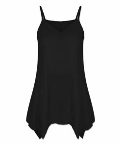 Brand new 🔔 UDEAR Black V-Neck Handkerchief Tank - 👩 Women 🥰