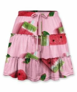 Best reviews of 🎁 UDEAR Pink & Red Watermelon Ice Pops Tiered 👗 Skirt - 👩 Women 😀