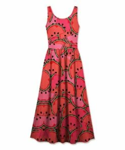Top 10 🛒 UDEAR Red & Black Watermelon Abstract A-Line Sleeveless Maxi 👗 Dress - Plus 🎉