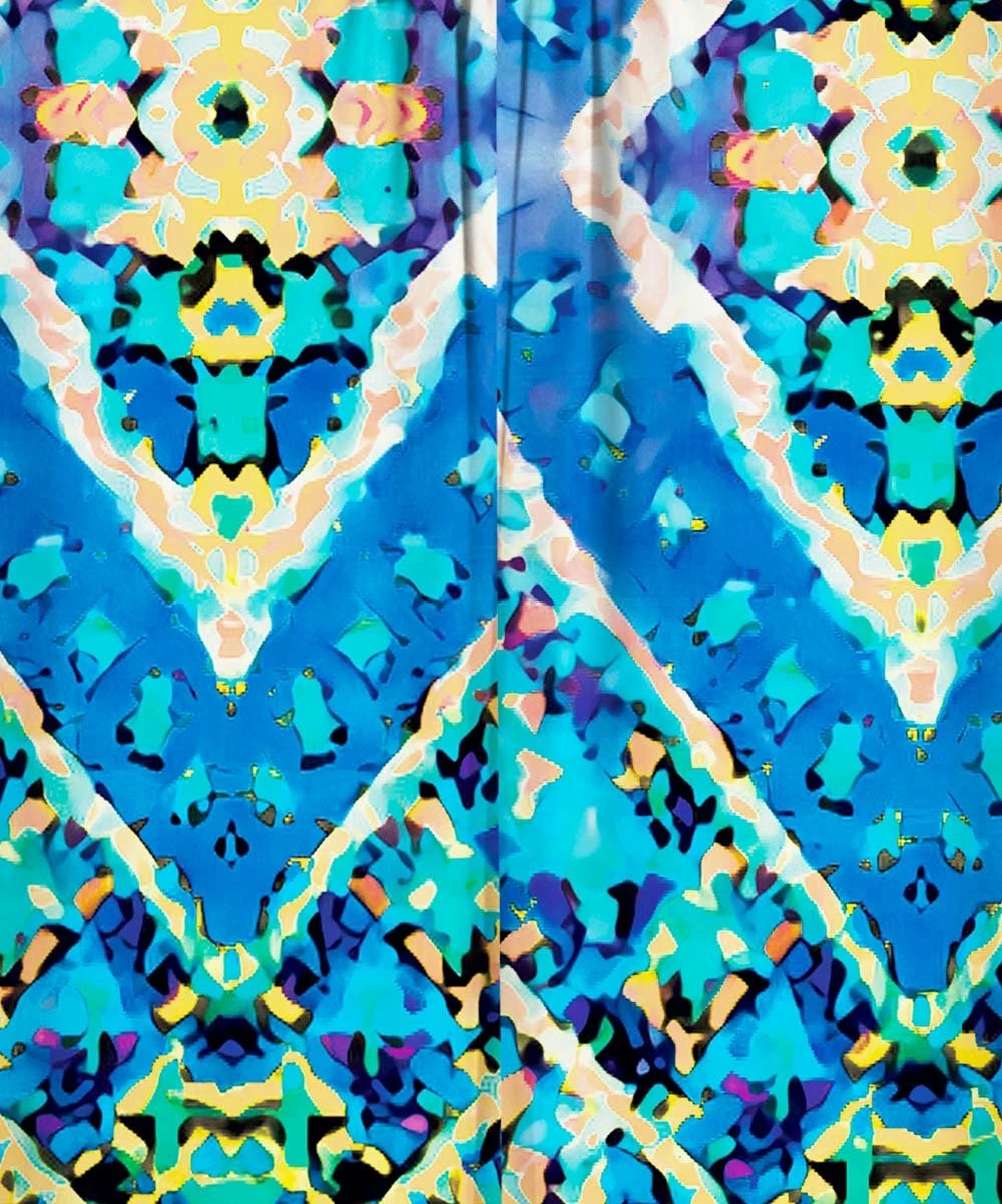 Flash Sale ๐ UDEAR Yellow & Blue Abstract Geometric Sleeveless Jumpsuit - ๐ฉ Women ๐ - Image 3