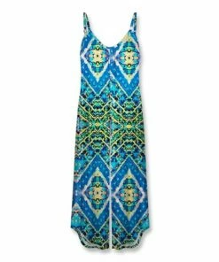 Flash Sale ๐ UDEAR Yellow & Blue Abstract Geometric Sleeveless Jumpsuit - ๐ฉ Women ๐