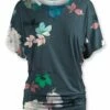 Brand new 🔔 UDEAR Blackish Green & Pink Floral Leaves Dolman Top - 👩 Women 🔥