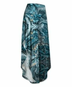 Deals 😍 UDEAR Light Blue & Gold Abstract Side-Slit Palazzo Pants - 👩 Women 🧨