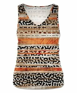 Hot Sale ๐ฅ UDEAR Black & Orange Abstract Ruched V-Neck Tank - ๐ฉ Women ๐