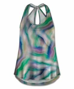 Outlet 🤩 UDEAR Green & Light Purple Abstract Twist-Back Tank - 👩 Women 🌟