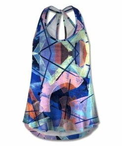 Hot Sale ๐ฅ UDEAR Blue & Pink Abstract Twist-Back Tank - Plus โ