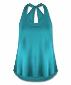 Budget ⭐ UDEAR Lake Blue Twist-Back Racerback Tank - 👩 Women 🎉