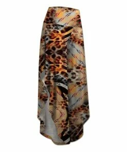 New 🤩 UDEAR Black & Light Gray Leopard Side-Slit Palazzo Pants - Plus 🔥