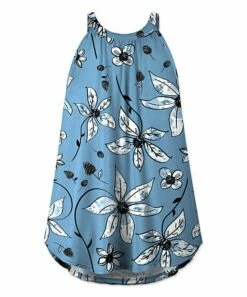 Outlet ✨ UDEAR Black & Light Blue Floral Swing Tank - Plus ✔️