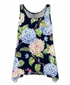 Wholesale ⌛ UDEAR Black & Green Floral Sidetail Tunic Tank - 👩 Women 🎉