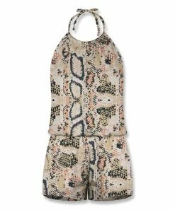 Best reviews of ⭐ UDEAR Gray & Orange Snake-Print Halter Romper - 👩 Women 🌟