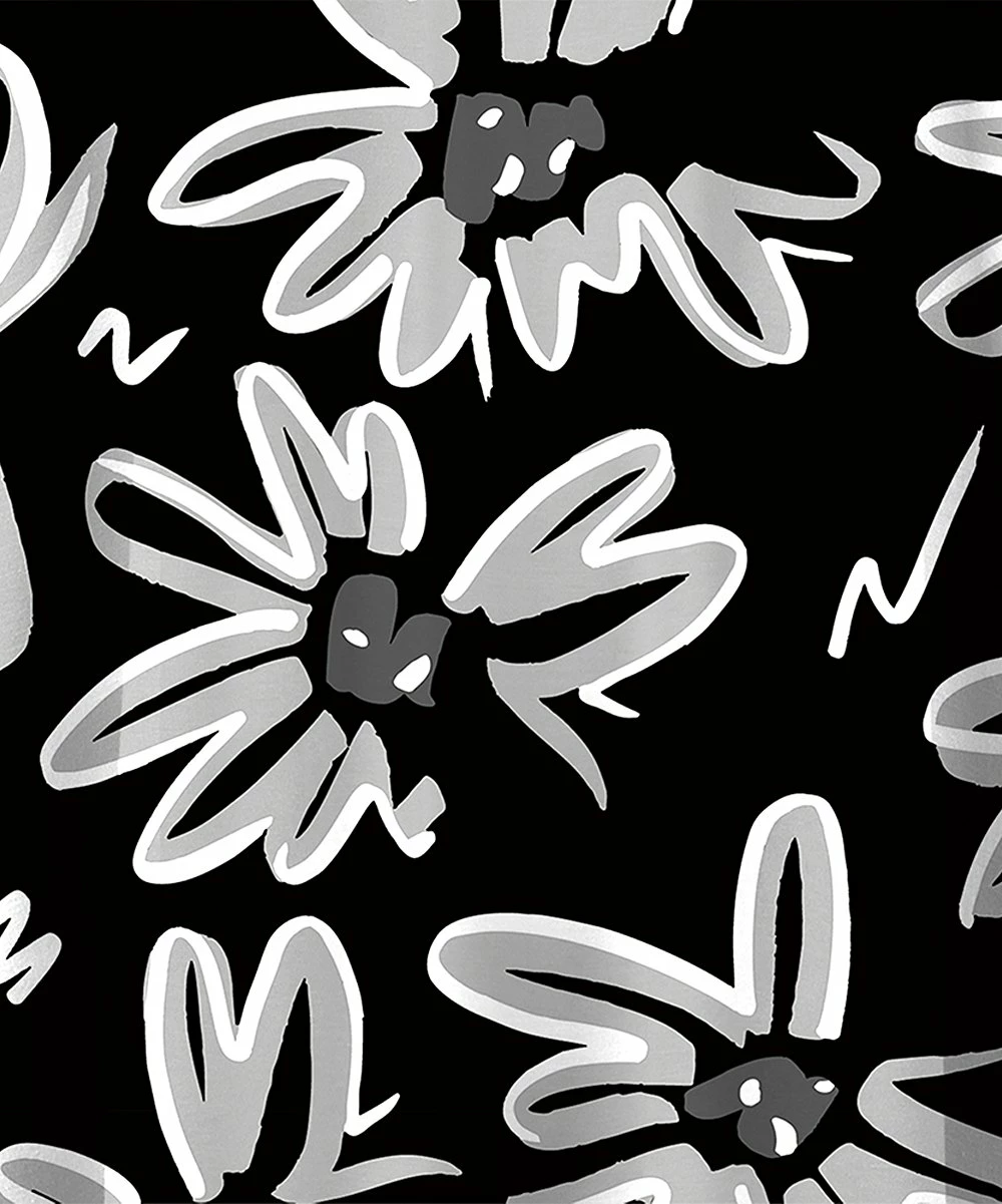 Cheapest ⌛ UDEAR Black & White Abstract Short-Sleeve Swing Top - Plus 👏 - Image 3