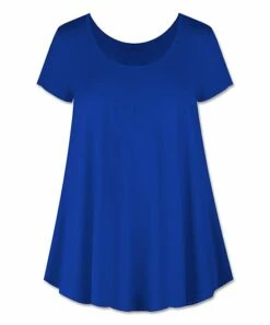 Best deal ⭐ UDEAR Sapphire Blue Short-Sleeve Swing Top - 👩 Women 🤩