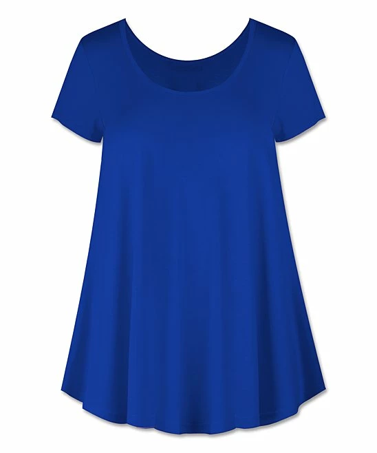 Best deal โญ UDEAR Sapphire Blue Short-Sleeve Swing Top - ๐ฉ Women ๐คฉ