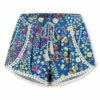 Best reviews of 👏 UDEAR Blue & Yellow Floral Crochet-Trim Tassel-Tie Shorts - 👩 Women 🔥