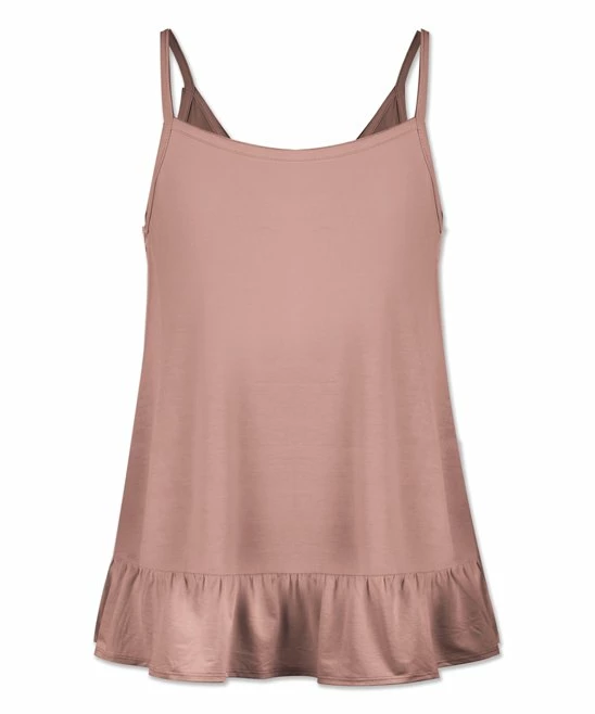 Wholesale ๐ฅ UDEAR Orange Pink V-Neck Ruffle-Hem Tank - Plus ๐คฉ - Image 2