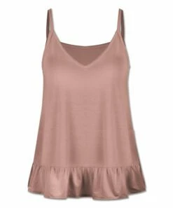 Wholesale 🔥 UDEAR Orange Pink V-Neck Ruffle-Hem Tank - Plus 🤩