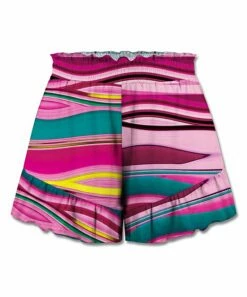 Coupon 🔥 UDEAR Rose Red & Yellow Abstract Ruffle-Trim Shorts - 👩 Women ✨