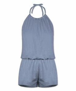 Cheap ๐ UDEAR Gray Blue Halter Romper - ๐ฉ Women ๐คฉ