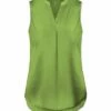 Flash Sale 💯 UDEAR Grass Green Notch Neck Sleeveless Top - 👩 Women 🌟