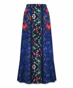 Discount 🧨 UDEAR Blue & Red Floral Maxi 👗 Skirt - 👩 Women 🌟