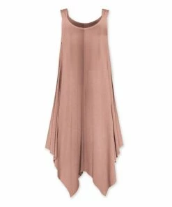 Best Pirce 🥰 UDEAR Orange Pink Handkerchief Sleeveless 👗 Dress - Plus 🧨