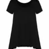 Best reviews of 👏 UDEAR Black Scoop Neck Sidetail Top - Plus 🌟