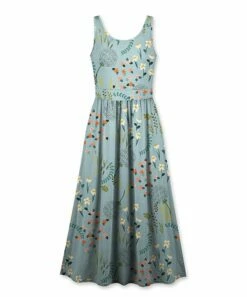 Flash Sale 🥰 UDEAR Blue & Orange Floral A-Line Maxi 👗 Dress - 👩 Women 🎉