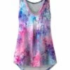 Outlet 🤩 UDEAR Pink & Blue Abstract Pleat-Detail Swing Tank - Plus 😉