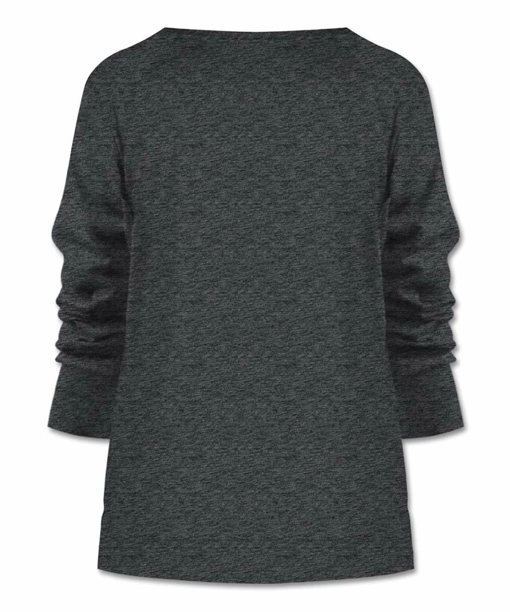 Best deal ⭐ UDEAR Dark Gray Round-Neck Top - 👩 Women ❤️ - Image 2