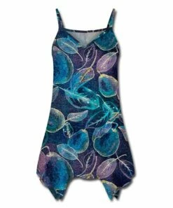 Promo 👏 UDEAR Purple & Blue Green Leaves Tank - 👩 Women 💯