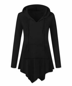 Top 10 😉 UDEAR Black Pocket Handkerchief Hoodie - 👩 Women 🎁