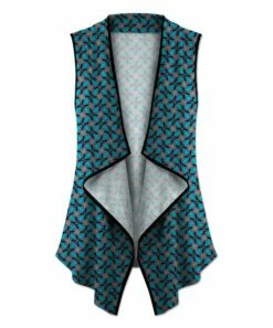 Outlet ๐ UDEAR Black & Red Abstract Sleeveless Open Cardigan - Plus ๐