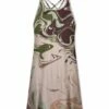 Best reviews of 🎁 UDEAR Pink & Green Abstract Crisscross-Back Sleeveless 👗 Dress - 👩 Women 😀