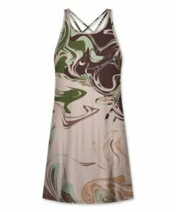 Best reviews of 🎁 UDEAR Pink & Green Abstract Crisscross-Back Sleeveless 👗 Dress - 👩 Women 😀