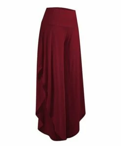 Best deal 😉 UDEAR Burgundy Side-Slit Gaucho Pants - 👩 Women 🥰