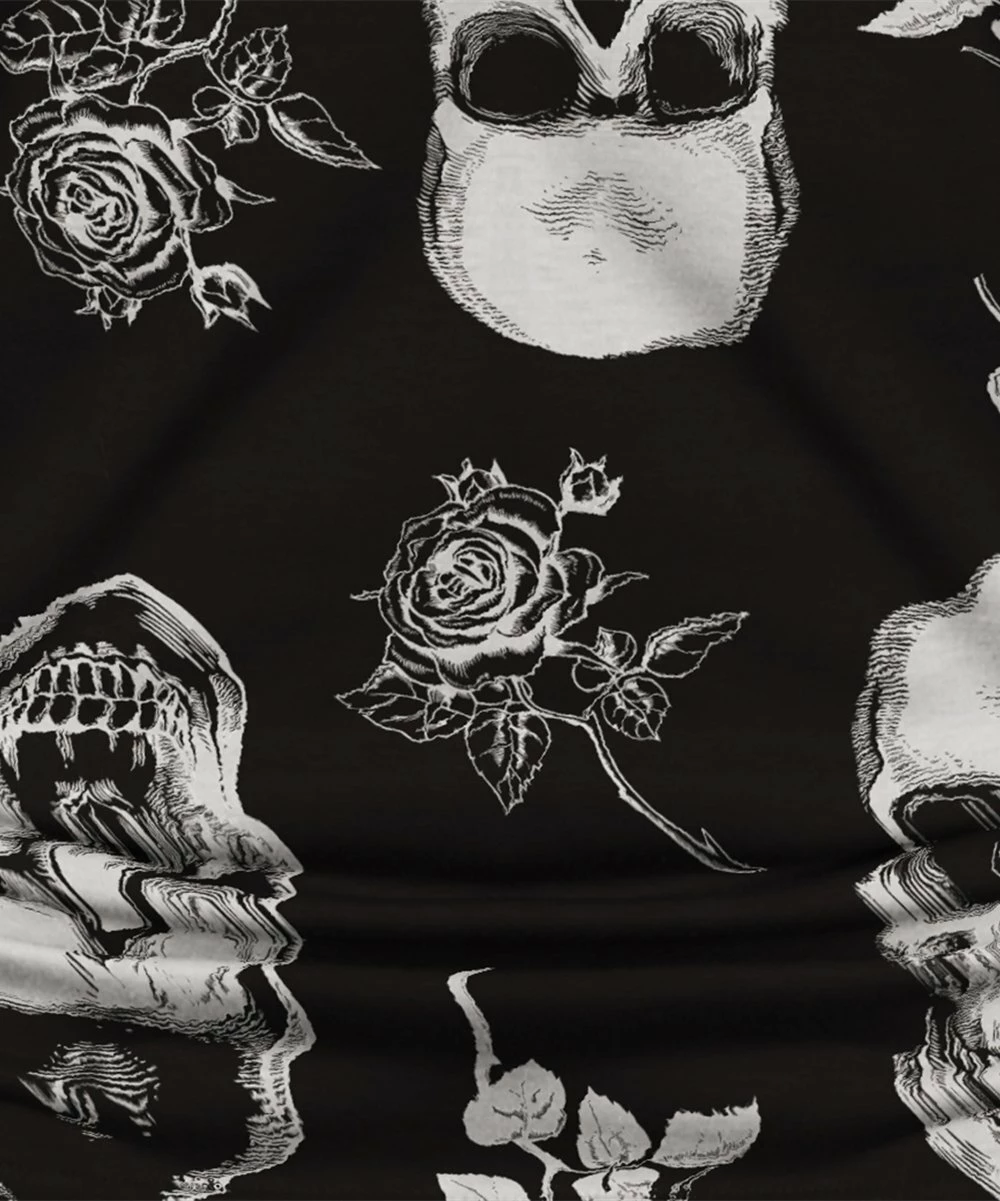 Budget ๐งจ UDEAR Black & White Skull Button-Accent Boatneck Top - ๐ฉ Women ๐ - Image 3