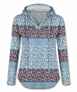 Brand new 👏 UDEAR Blue & White Floral Hoodie - Plus 👍