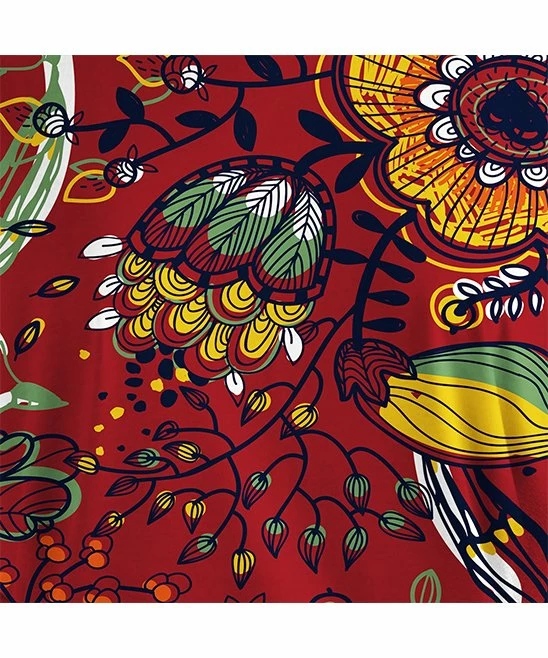 Deals ๐ UDEAR Red & Yellow Floral Dolman Top - ๐ฉ Women ๐ - Image 3